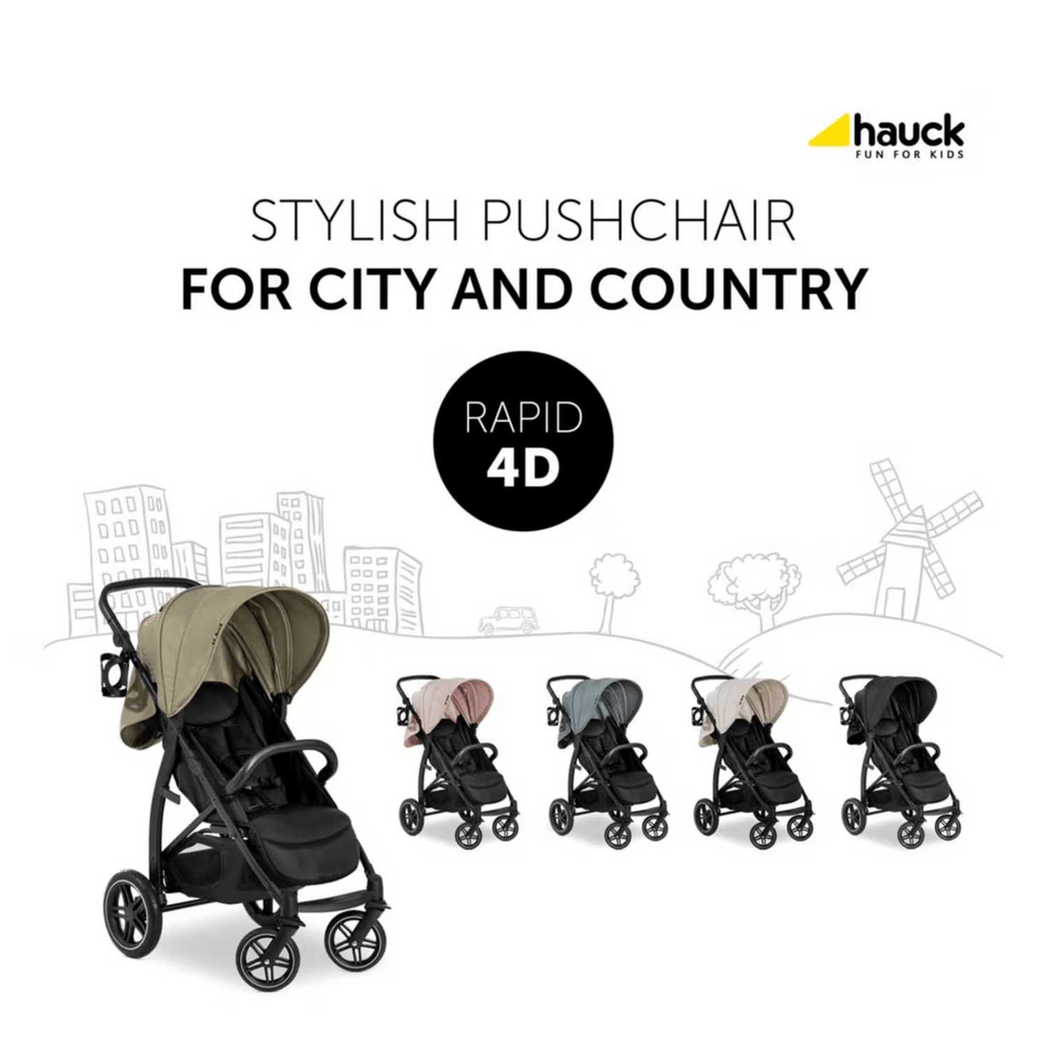 Hauck Rapid 4D Pushchair - Jungle Green