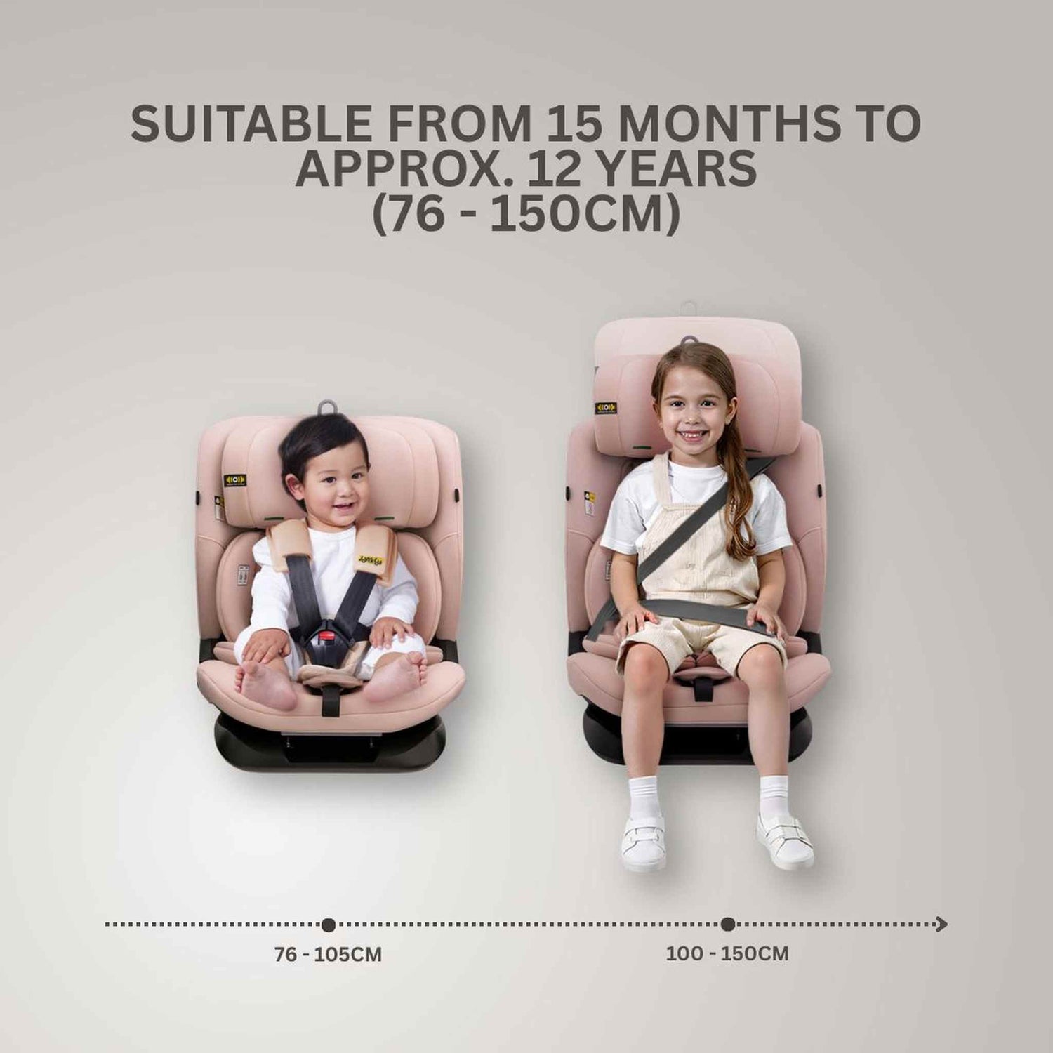 Jovikids CICI TT i-Size Child Seat 76–150cm - Rosewood