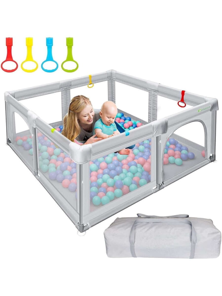 Baby Playpen for Babies and Toddlers Safety Playard with Anti-Collision Foam Einesin Mama's Joy