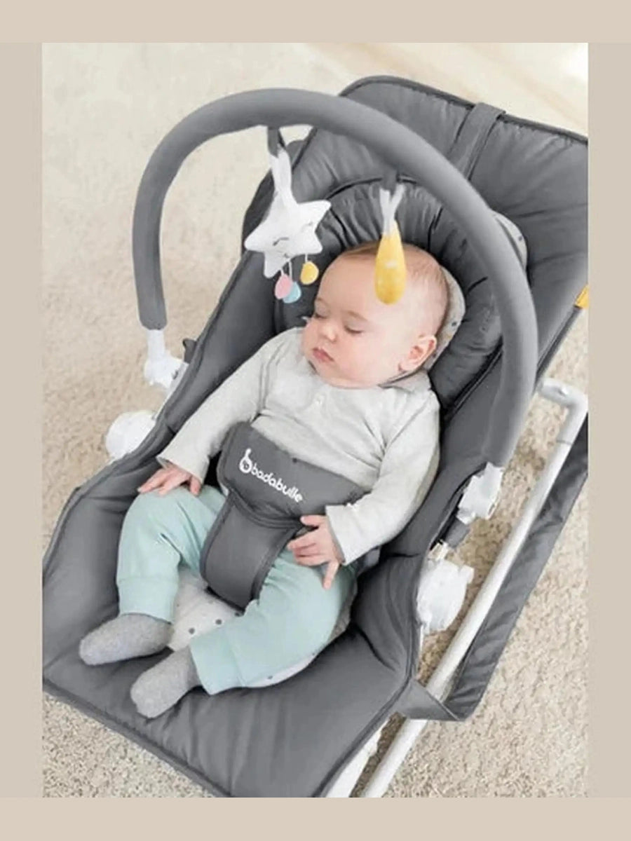 Badabulle Easy Bouncer – 5-Position Recline, Rocker Mode & Toy Bar | Newborn to 9kg Badabulle Mama's Joy