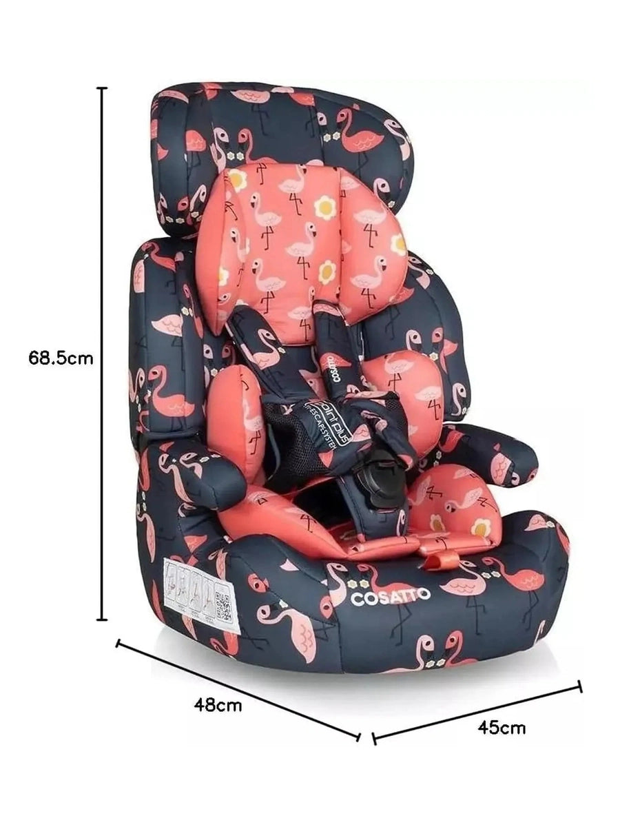 Cosatto Zoomi Car Seat Booster - Group 123 From up to 9 Months to 12 years Flamingo Cosatto Mama's Joy