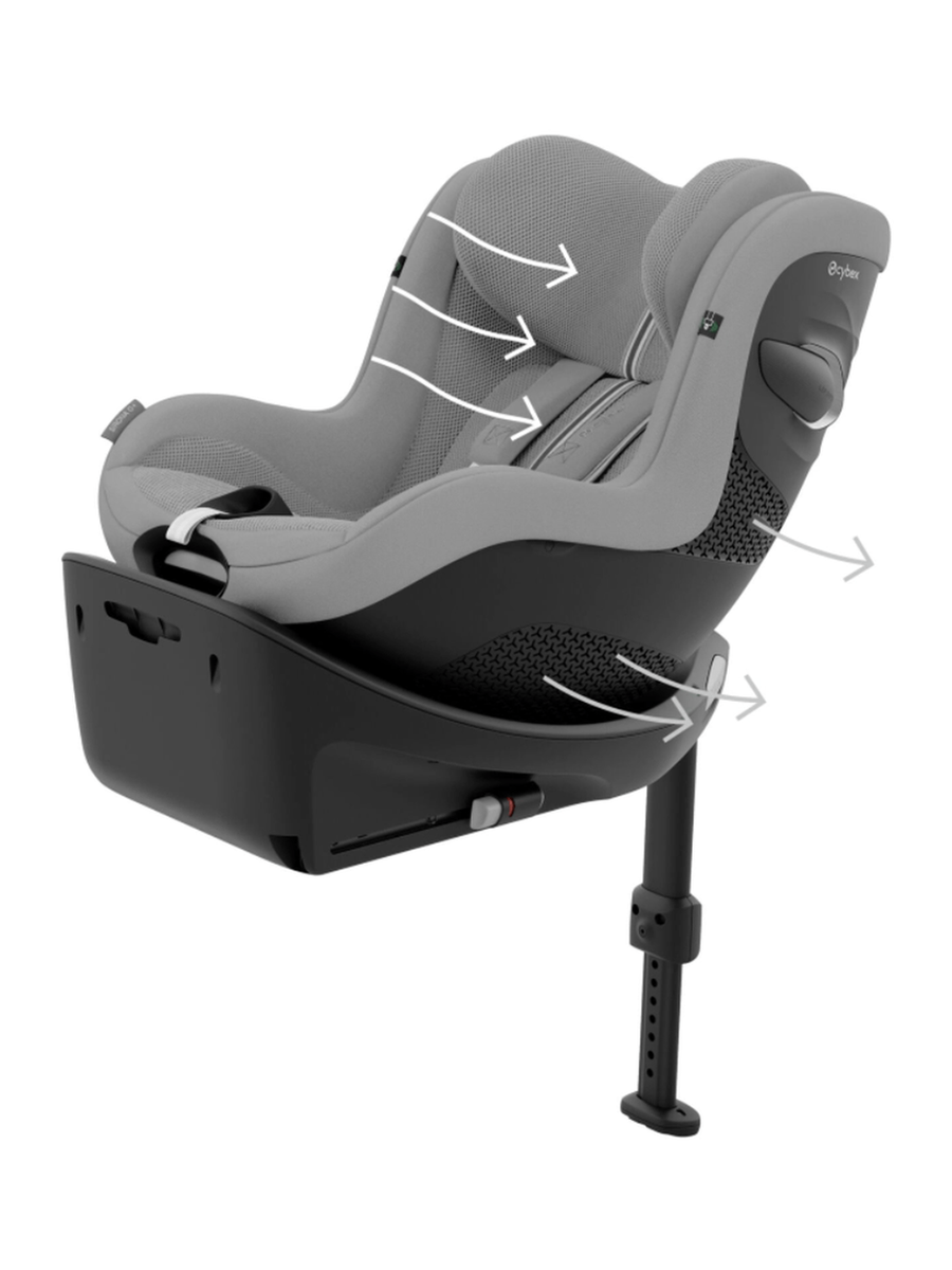 Cybex Sirona G i-Size Plus 360 Rotating Toddler Car Seat, Stone Grey Cybex Mama's Joy