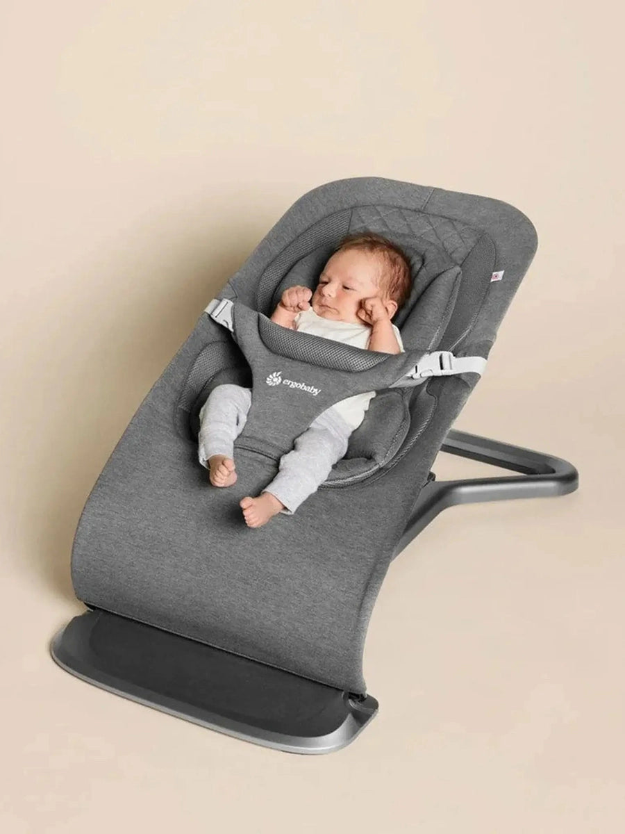 Ergobaby Evolve 3-in-1 Bouncer Seat Multi Position Baby Fits Newborns Toddler Charcoal Grey Ergobaby Mama's Joy