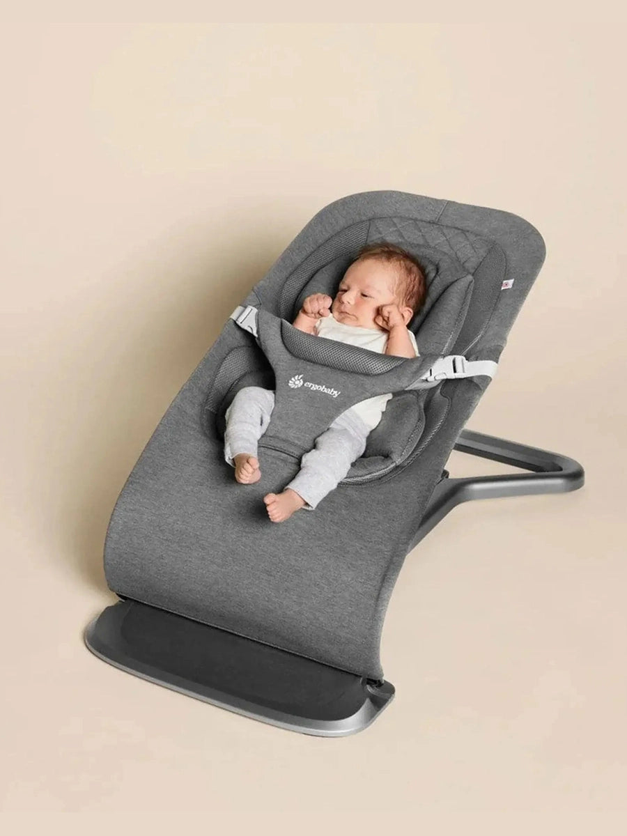 Ergobaby Evolve 3-in-1 Bouncer Seat Multi Position Baby Fits Newborns Toddler Charcoal Grey Ergobaby Mama's Joy