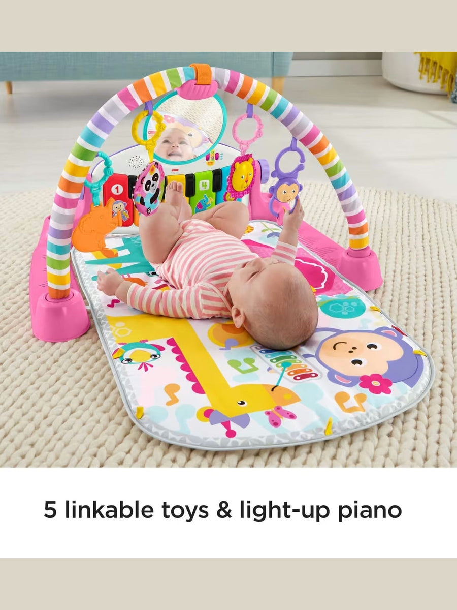 Fisher-Price Deluxe Kick & Play Piano Gym | Smart Stages Baby Play Mat with Lights, Music & 5 Toys Fisher-Price Mama's Joy