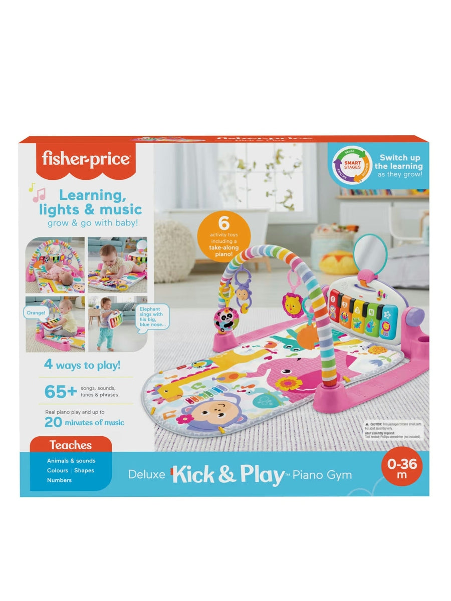 Fisher-Price Deluxe Kick & Play Piano Gym | Smart Stages Baby Play Mat with Lights, Music & 5 Toys Fisher-Price Mama's Joy