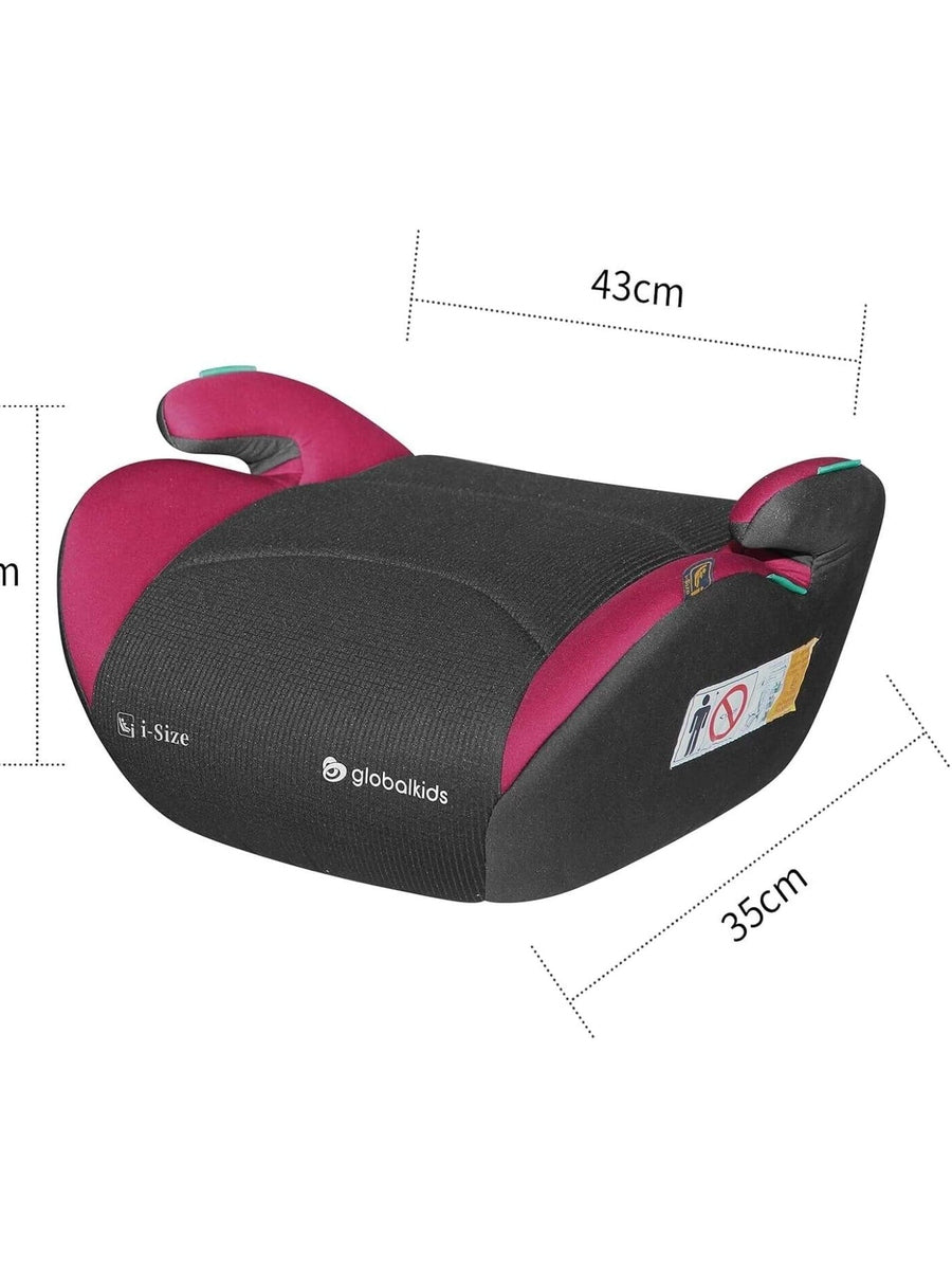 Globalkids I-Size Booster Car Seat - 125-150cm, Child Booster Seat, Comfortable Red/Black Globalkids Mama's Joy