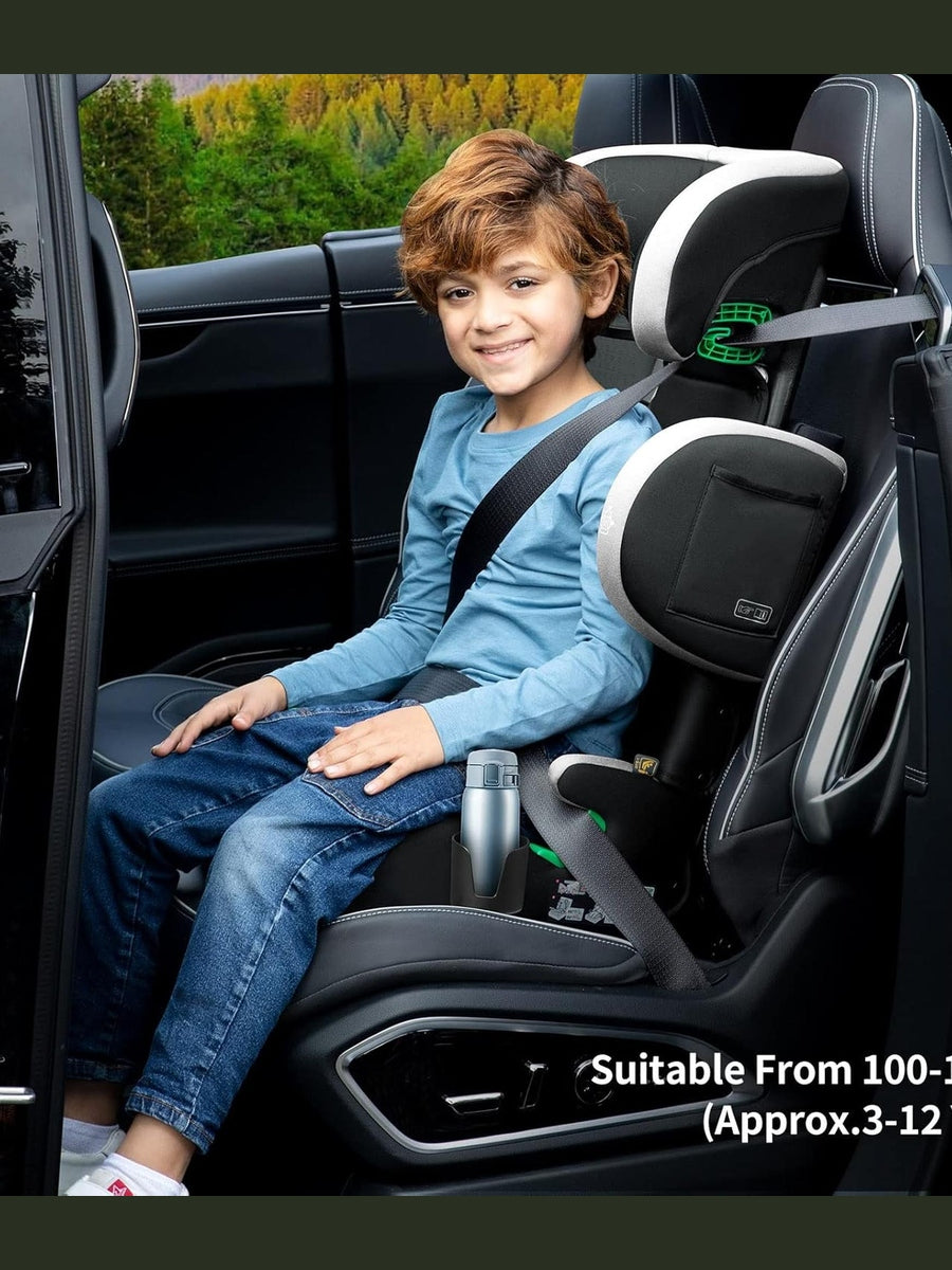 Globalkids Toddler i-Size High Back Booster Car Seat ISOFIX Black Globalkids Mama's Joy