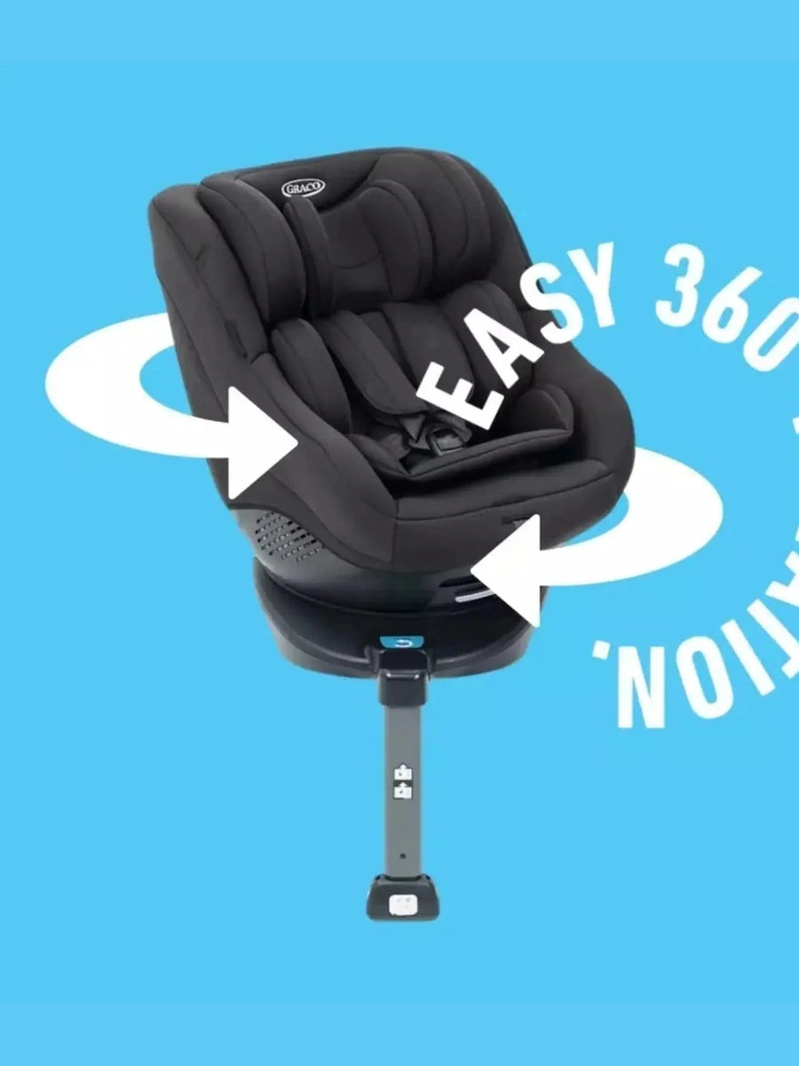 Graco Turn2Me Child Car Seat Group 0+/1 R44 with Isofix and 360° Rotating Black Graco Mama's Joy