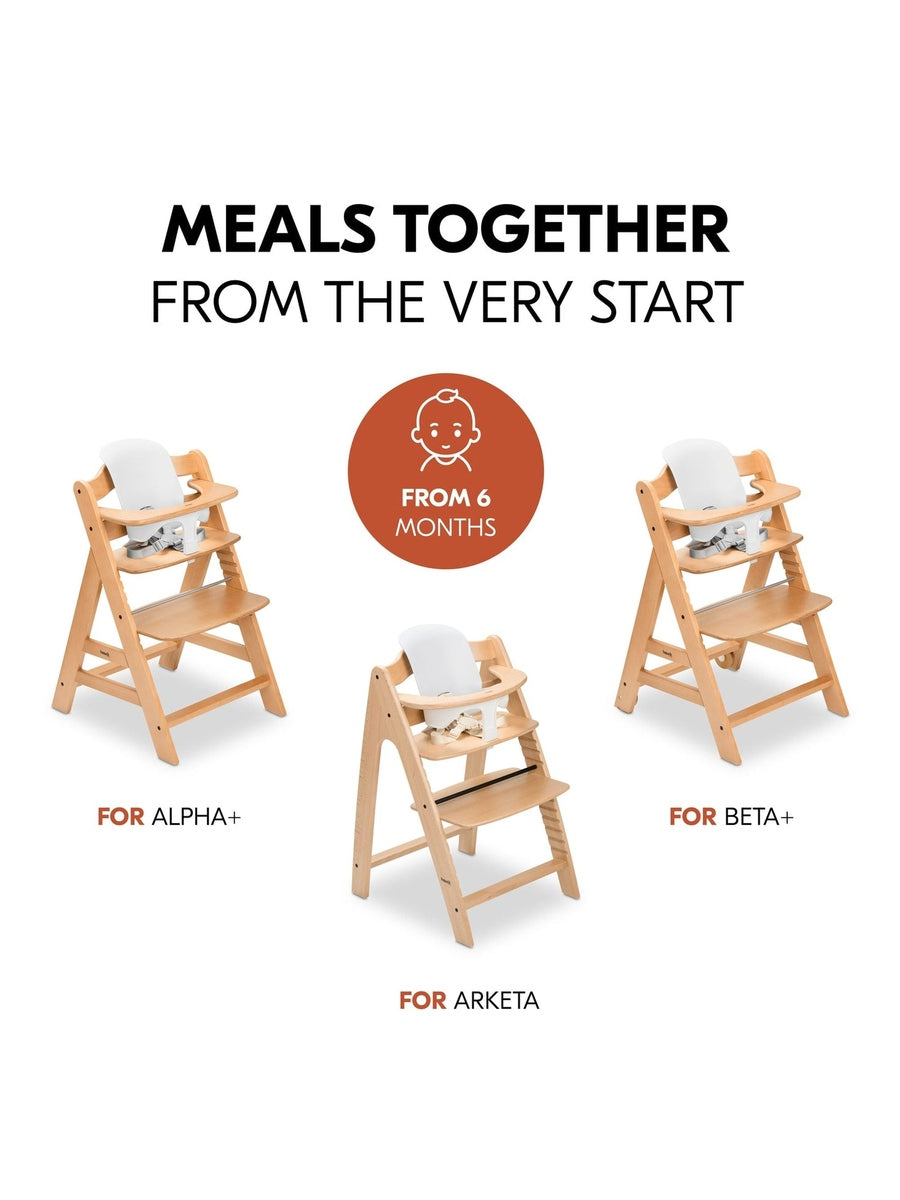 Hauck Alpha+ Economy Bundle Wooden High Chair - Beech Natural