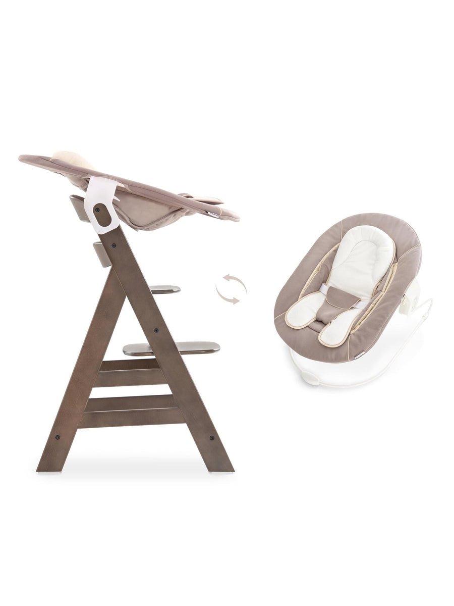 Hauck Alpha+ Economy Bundle Wooden High Chair - Beech Natural