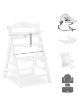 Hauck Alpha+ Premium Bundle Wooden High Chair - Beech White Hauck Mama's Joy