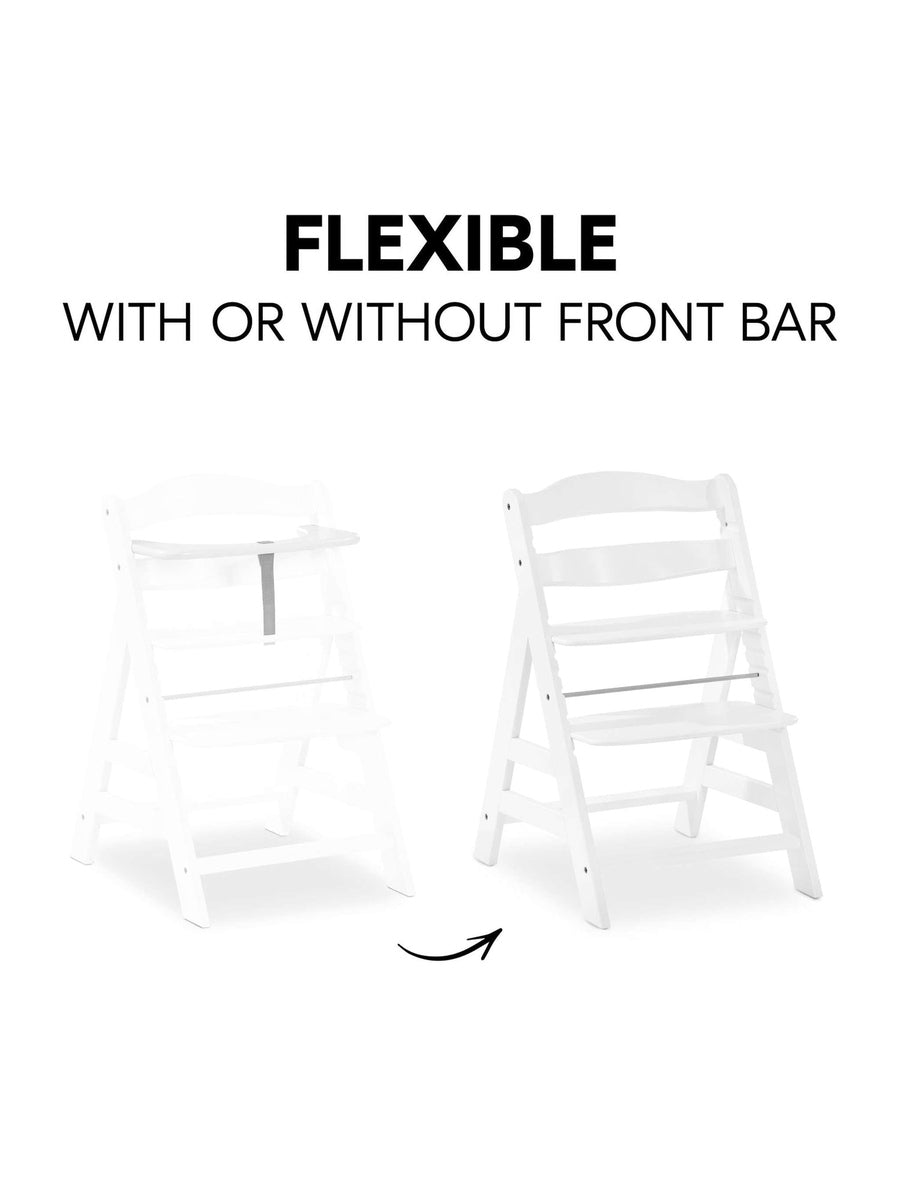 Hauck Alpha+ Premium Bundle Wooden High Chair - Beech White
