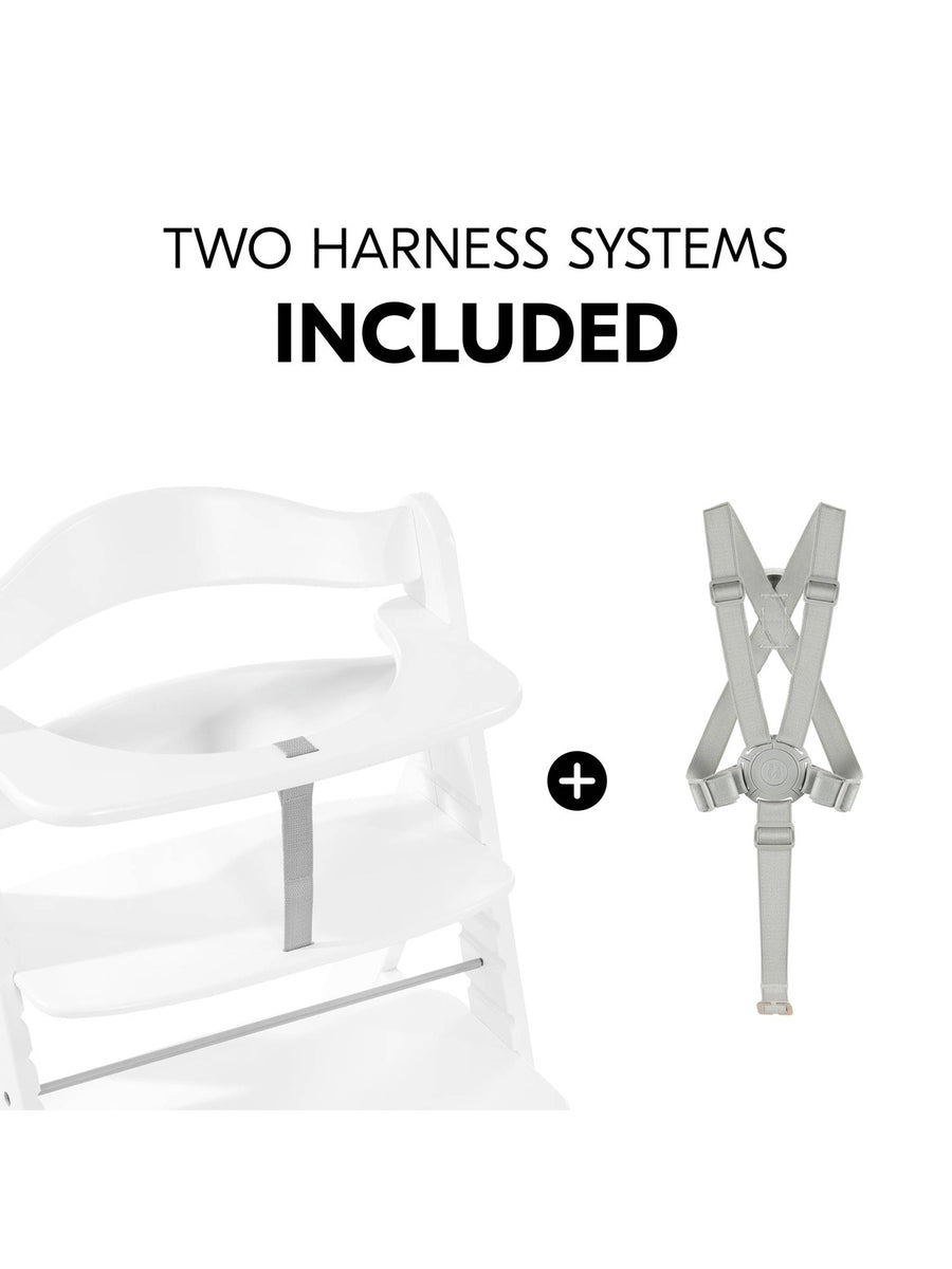 Hauck Alpha+ Premium Bundle Wooden High Chair - Beech White