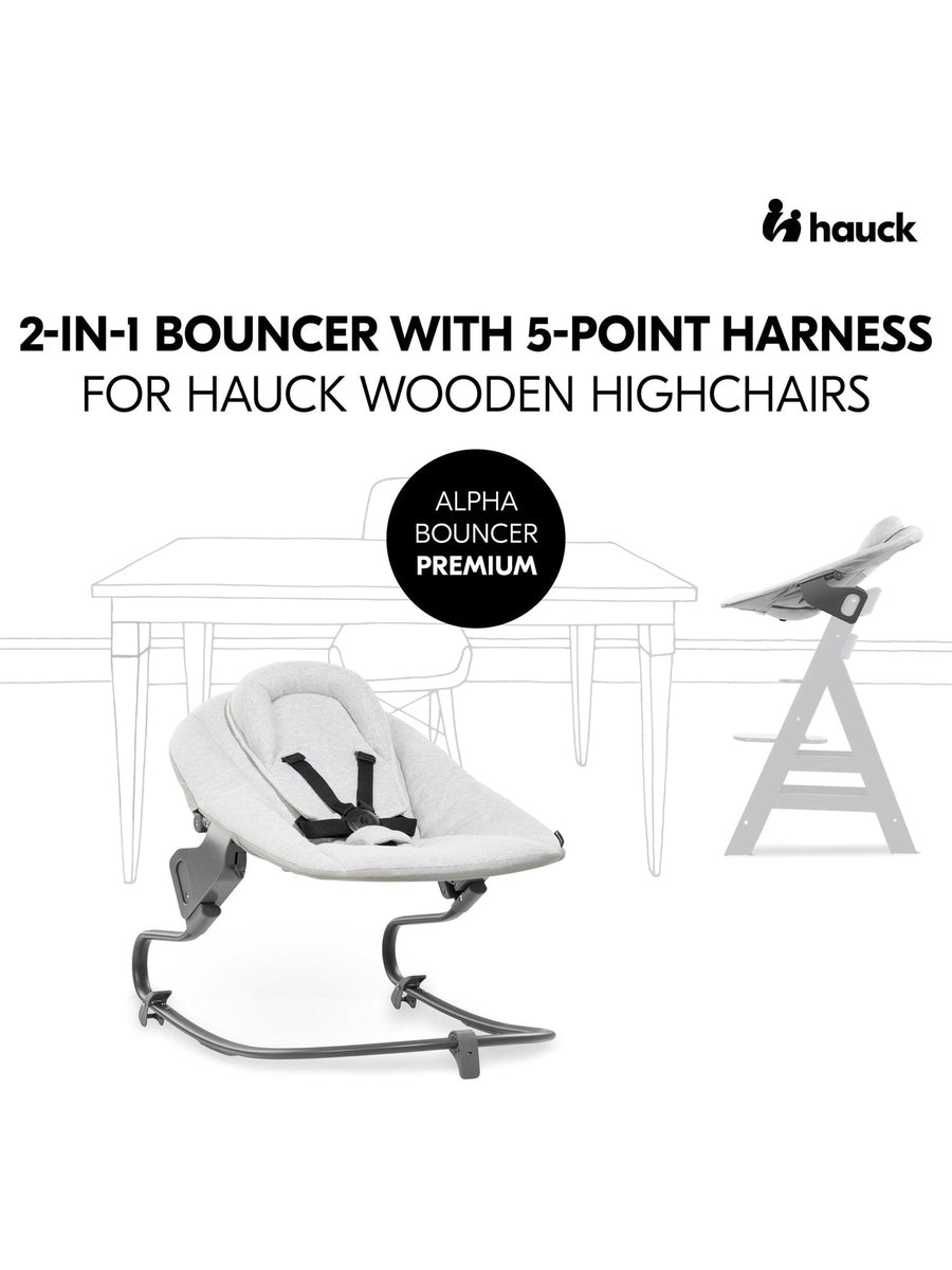 Hauck Alpha+ Premium Bundle Wooden High Chair - Beech White