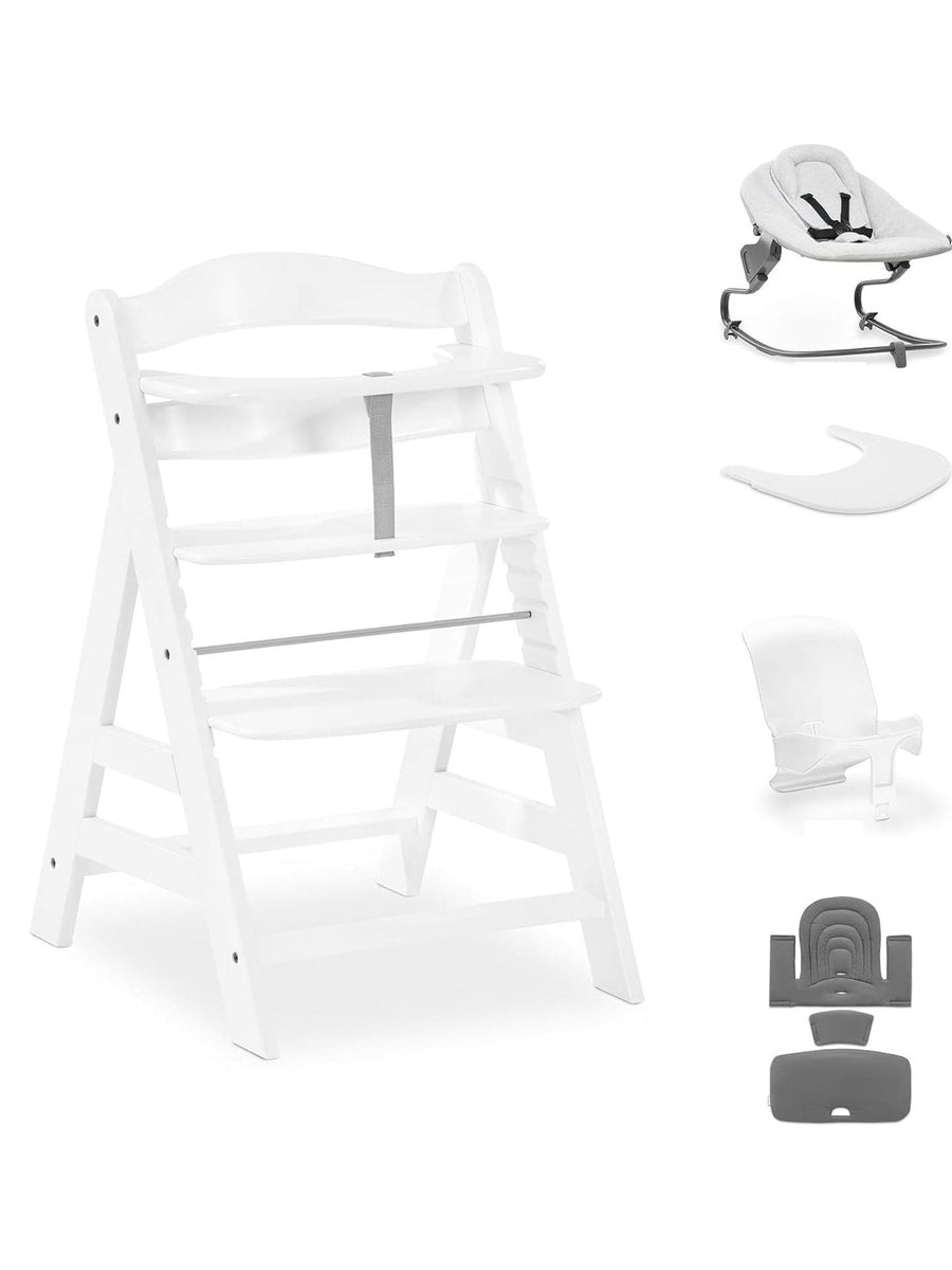 Hauck Alpha+ Premium High Chair Bundle - Beech White Hauck Mama's Joy