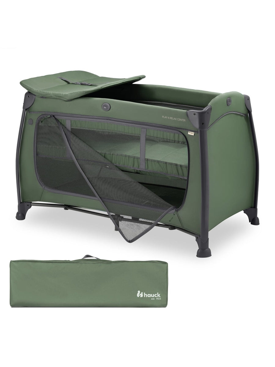 Hauck Play N Relax Center Travel Cot - Dark Green Hauck Mama's Joy