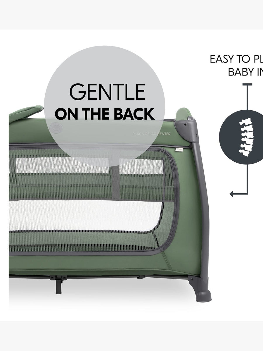 Hauck Play N Relax Center Travel Cot - Dark Green Hauck Mama's Joy