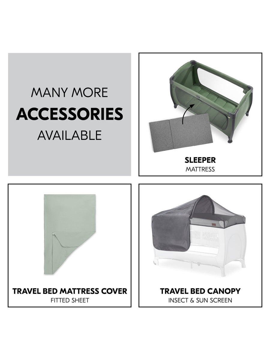 Hauck Play N Relax Center Travel Cot - Dark Green Hauck Mama's Joy