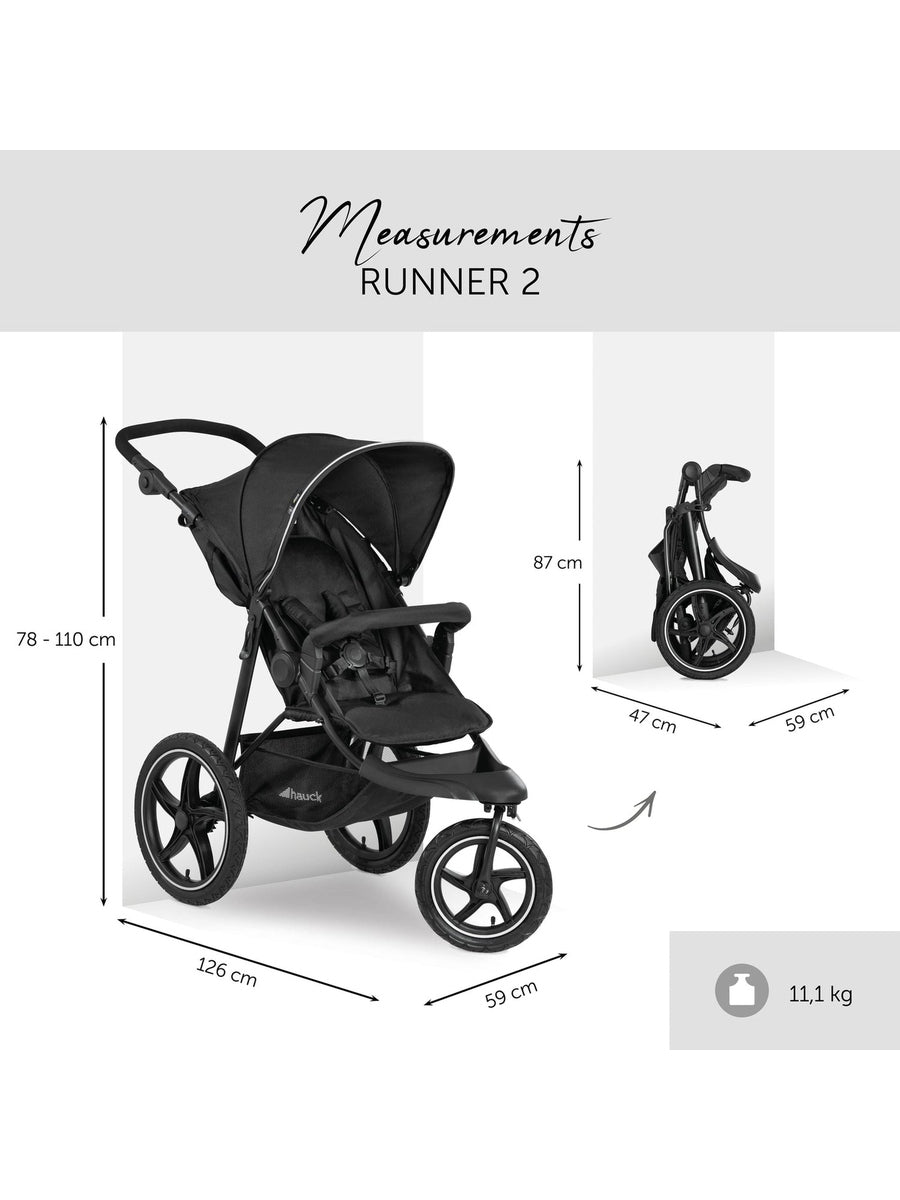 Hauck Runner 2 - All-Terrain Pushchair - Black Hauck Mama's Joy