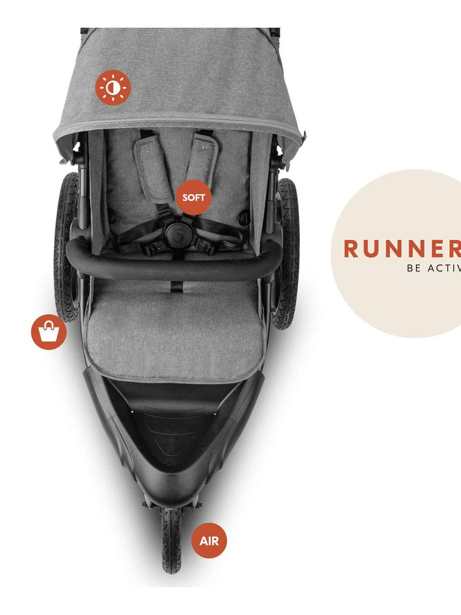 Hauck Runner 2 - All-Terrain Pushchair - Melange Grey Hauck Mama's Joy