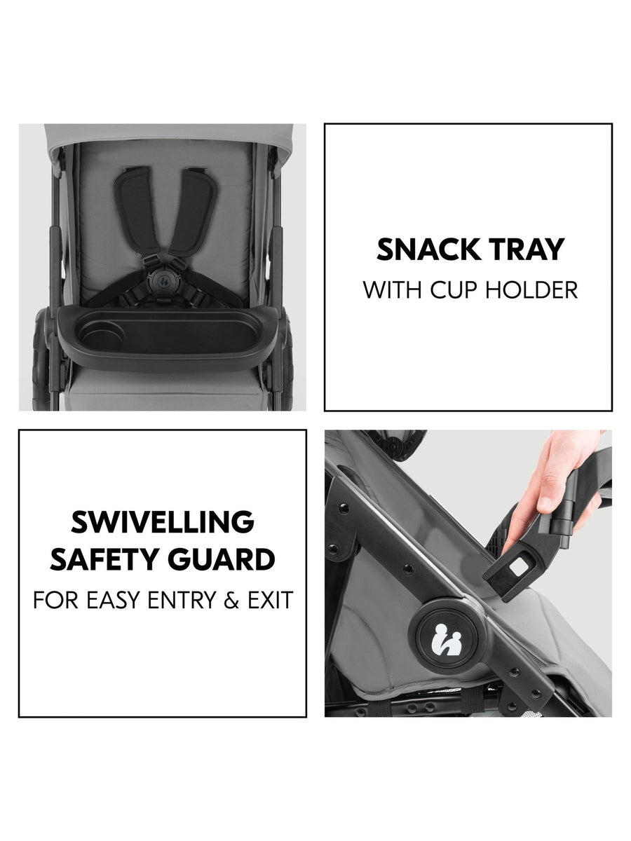 Hauck Shop N Care Trio Set - Pushchair, Car Seat, & Carrycot - Grey Hauck Mama's Joy