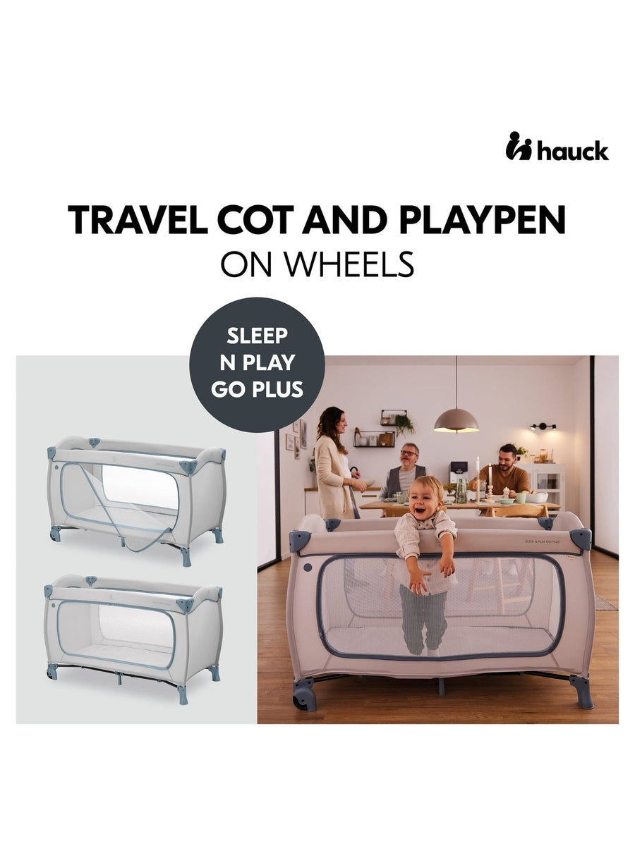 Hauck Sleep N Play Go Plus Travel Cot - Dusty Blue Hauck Mama's Joy