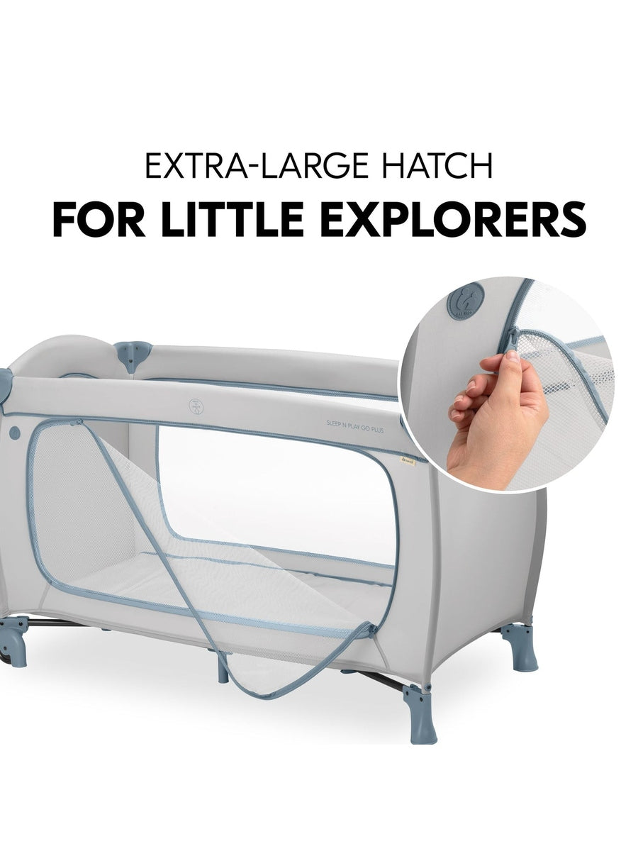Hauck Sleep N Play Go Plus Travel Cot - Dusty Blue