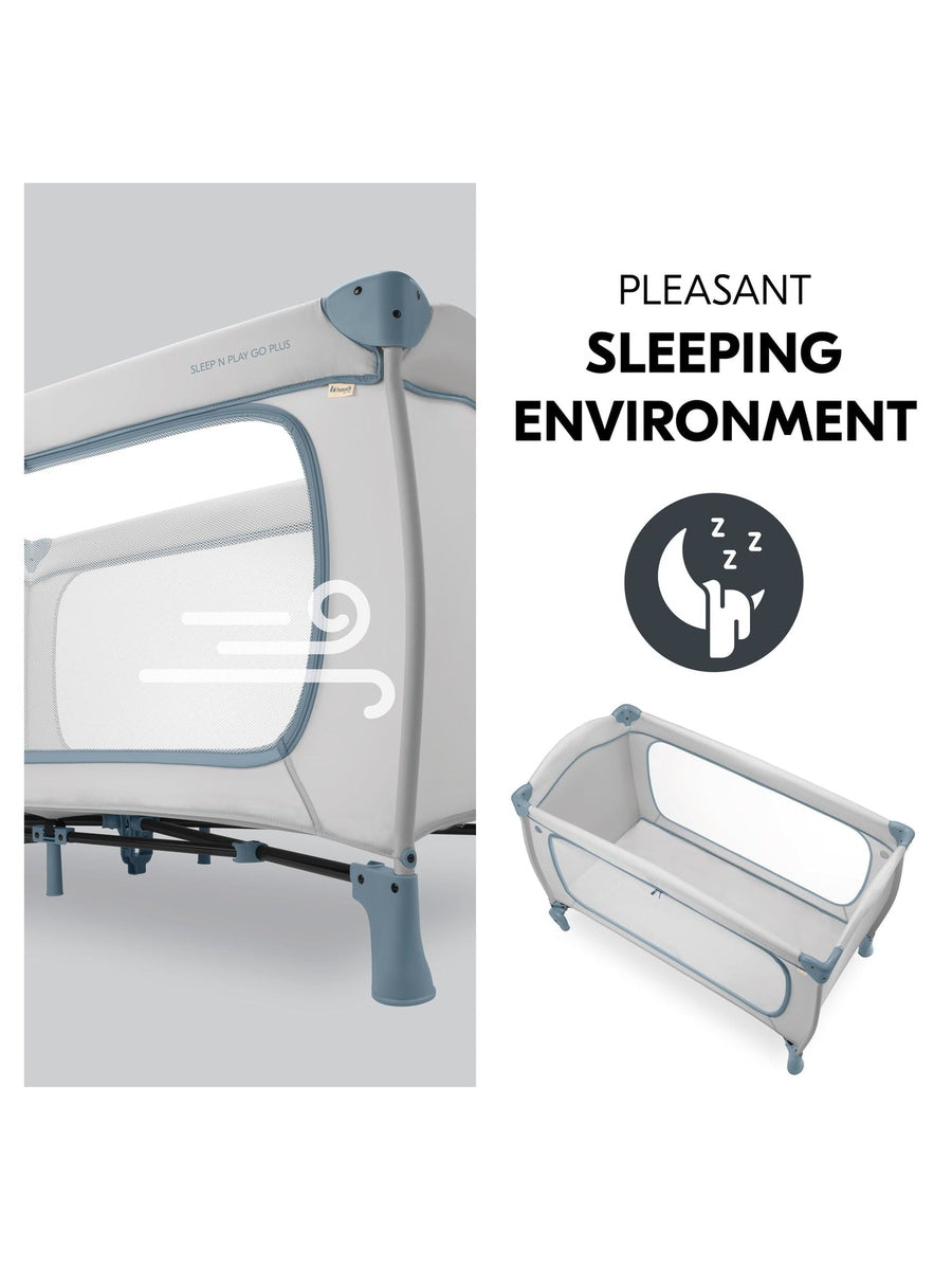 Hauck Sleep N Play Go Plus Travel Cot - Dusty Blue Hauck Mama's Joy