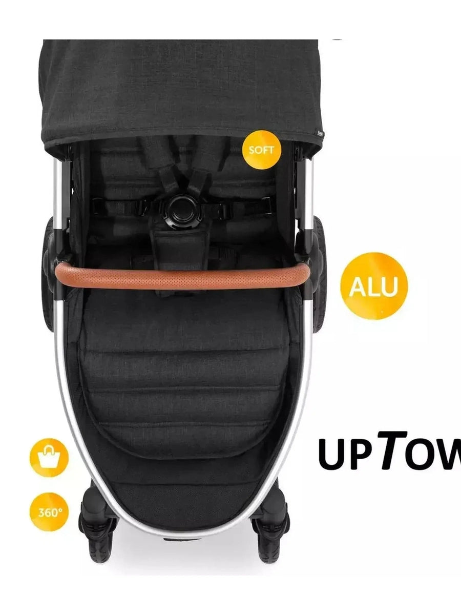 Hauck Uptown Pushchair Stroller Extra Large Seat for All Terrains with Raincover