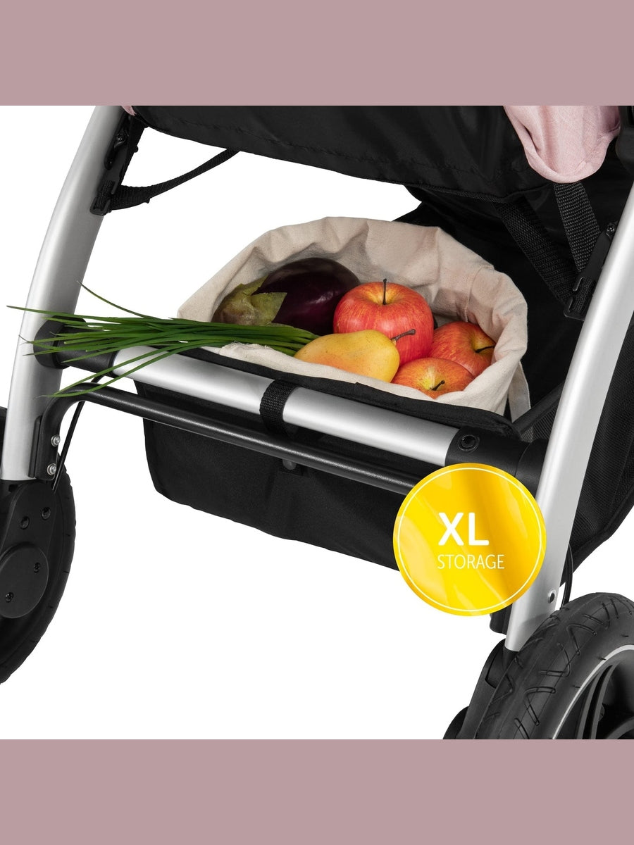 Hauck Uptown Pushchair Stroller Extra Large Seat for All Terrains with Raincover Melange Rose Hauck Mama's Joy