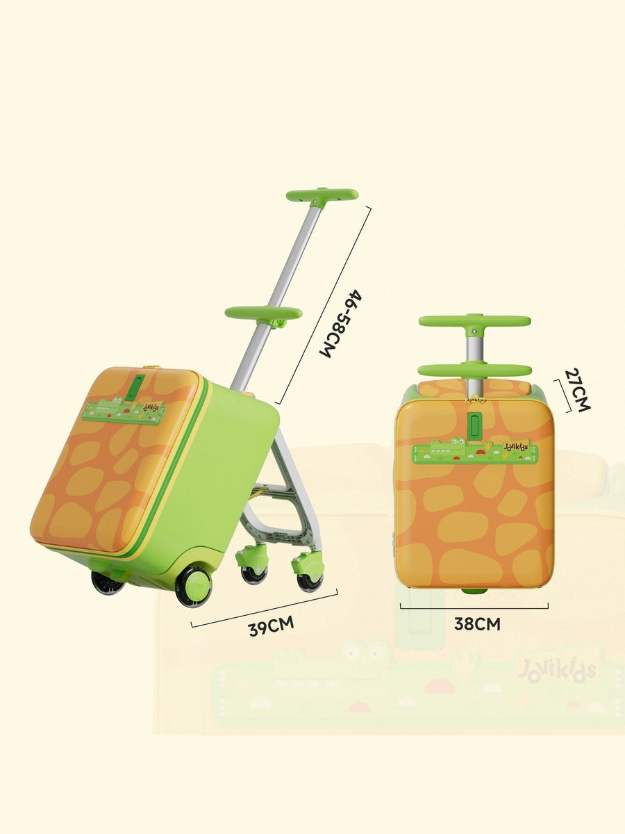 JoviKids 3-in-1 Ride On Luggage – JoyRide Kids Suitcase & Stroller- Green Jovikids Mama's Joy