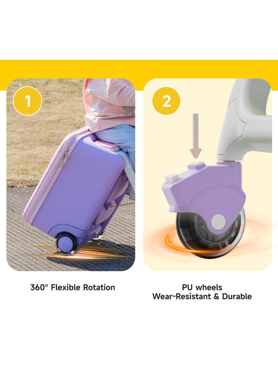 JoviKids 3-in-1 Ride On Luggage – JoyRide Kids Suitcase & Stroller- Pink Jovikids Mama's Joy