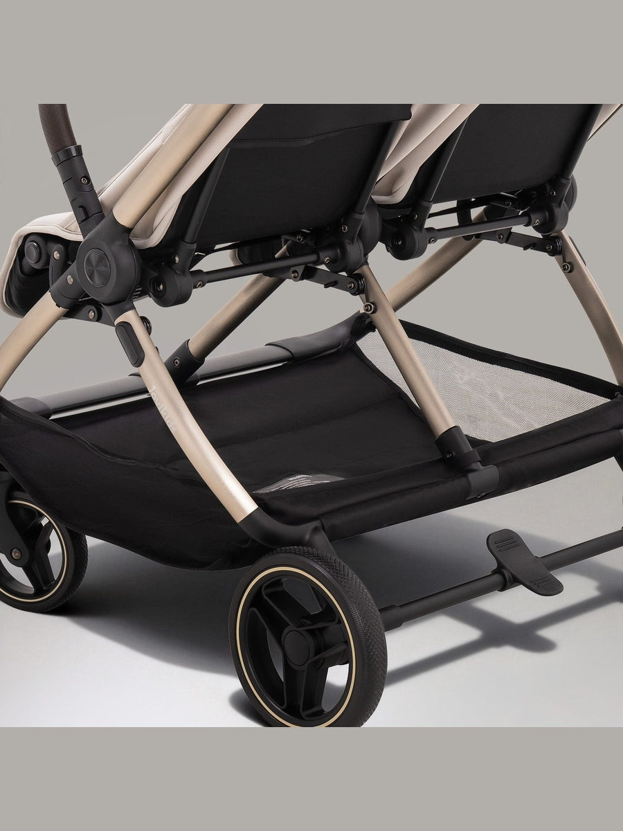 JoviKids Ayla Twin Pushchair – Lightweight Double Stroller with Compact Fold Beige Jovikids Mama's Joy