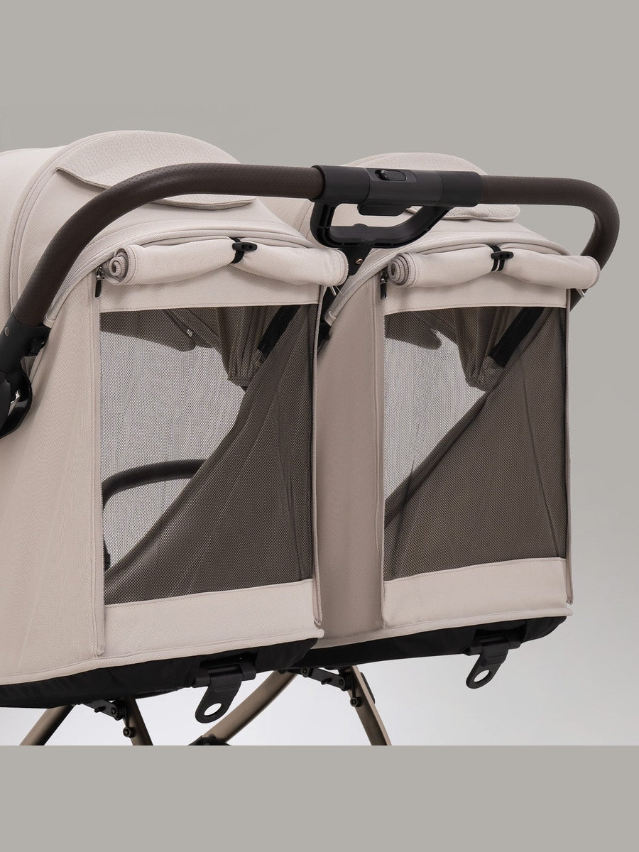 JoviKids Ayla Twin Pushchair – Lightweight Double Stroller with Compact Fold Beige Jovikids Mama's Joy