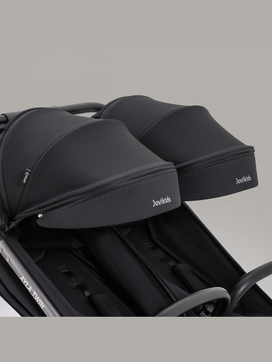 JoviKids Ayla Twin Pushchair – Lightweight Double Stroller with Compact Fold Black Jovikids Mama's Joy