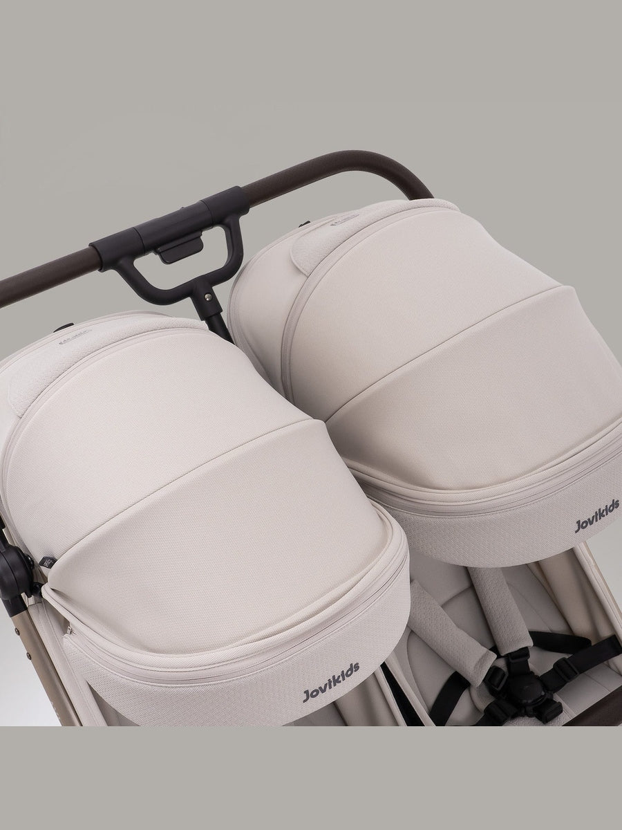 JoviKids Ayla Twin Pushchair – Lightweight Double Stroller with Compact Fold Beige Jovikids Mama's Joy