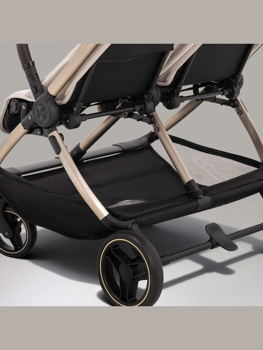 JoviKids Ayla Twin Pushchair – Lightweight Double Stroller with Compact Fold Beige Jovikids Mama's Joy