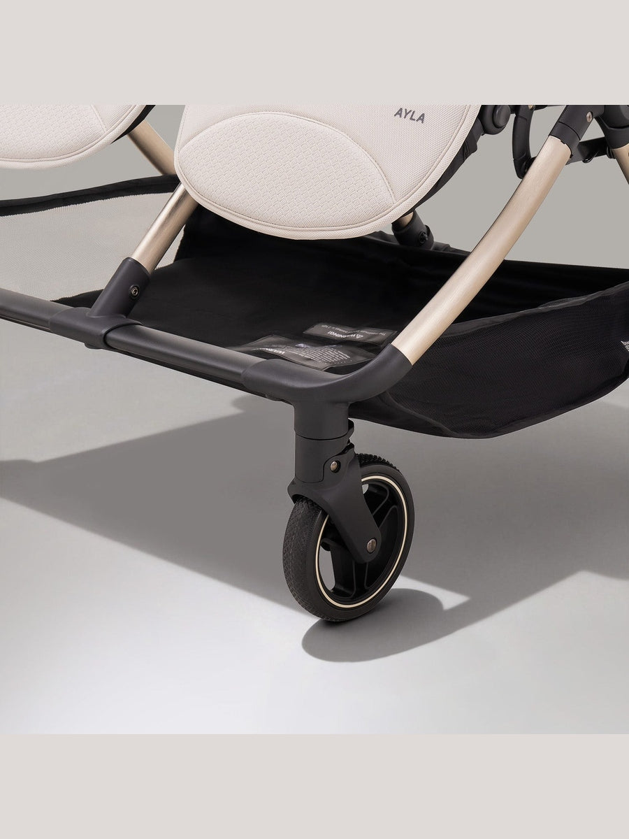 JoviKids Ayla Twin Pushchair – Lightweight Double Stroller with Compact Fold Beige Jovikids Mama's Joy