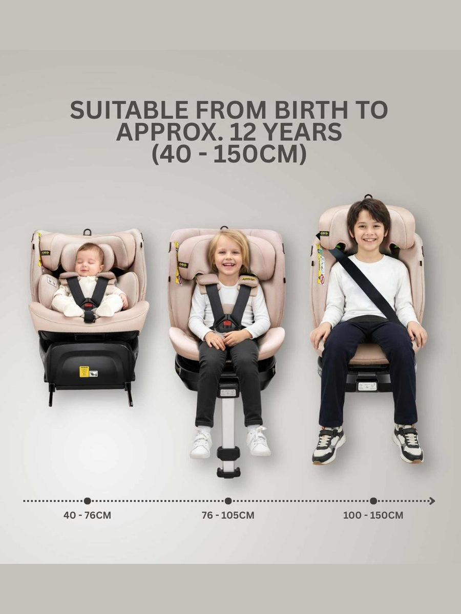 JoviKids Ranger 2 i-Size Car Seat with Leg Extension Cushion - Rosewood Jovikids Mama's Joy