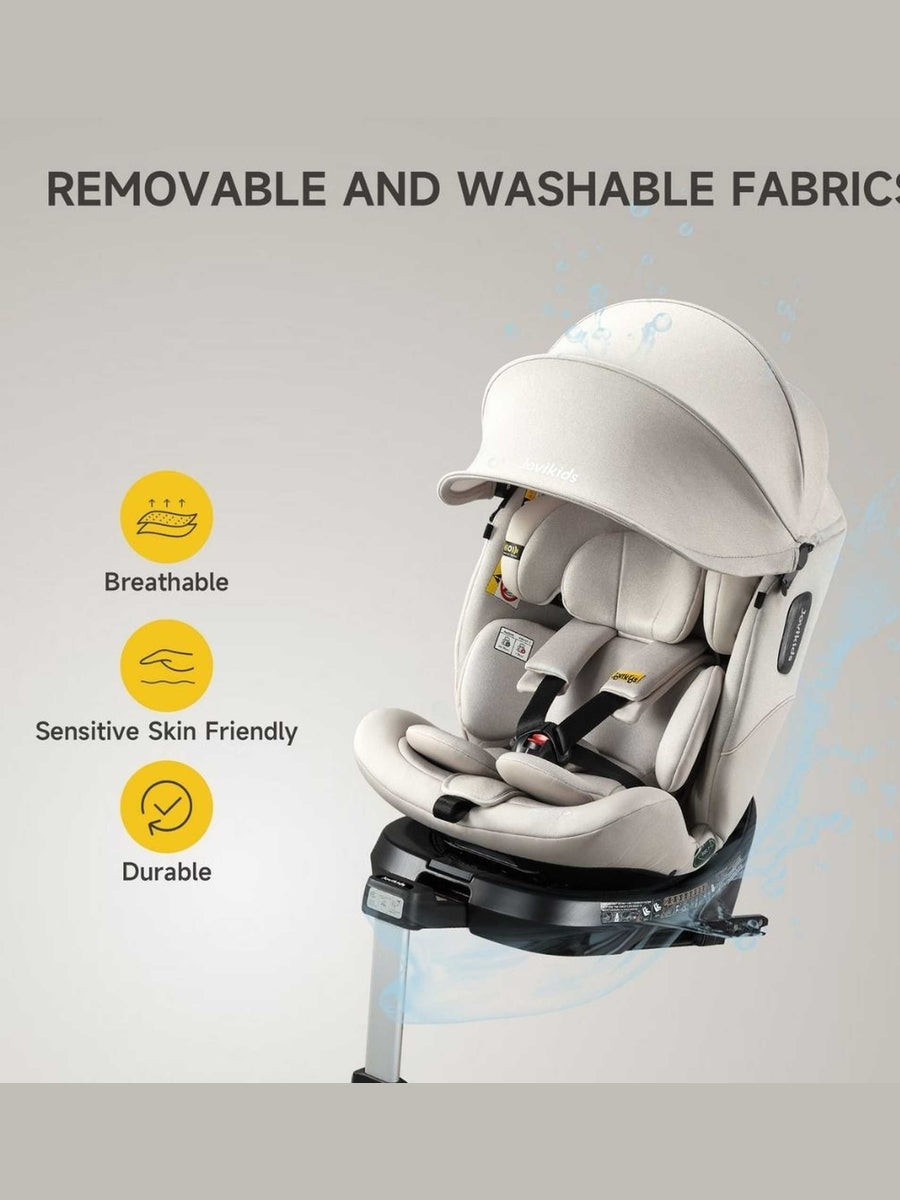 JoviKids Ranger 2 i-Size Car Seat with Leg Extension Cushion - Milkstone Jovikids Mama's Joy