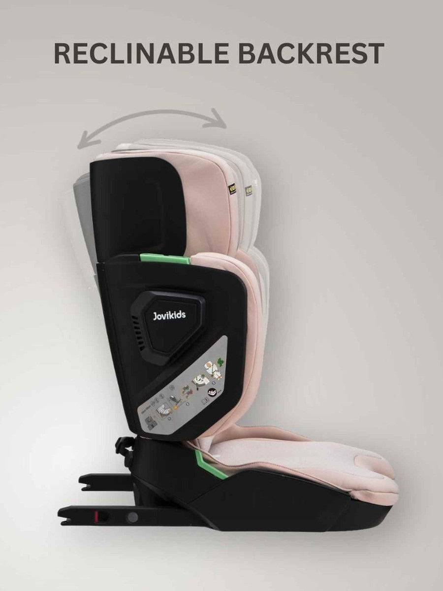 JoviKids Rober+ Folding i-Size Booster Car Seat 3–12 Years Rosewood Jovikids Mama's Joy