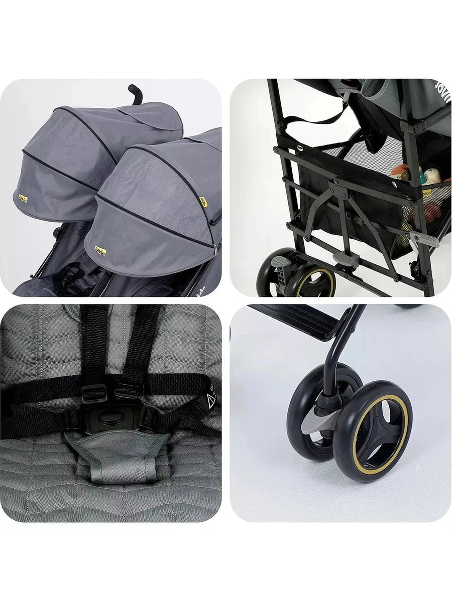 Jovikids Ezra Twin Umbrella Folding Stroller - Quiet Shade Jovikids Mama's Joy