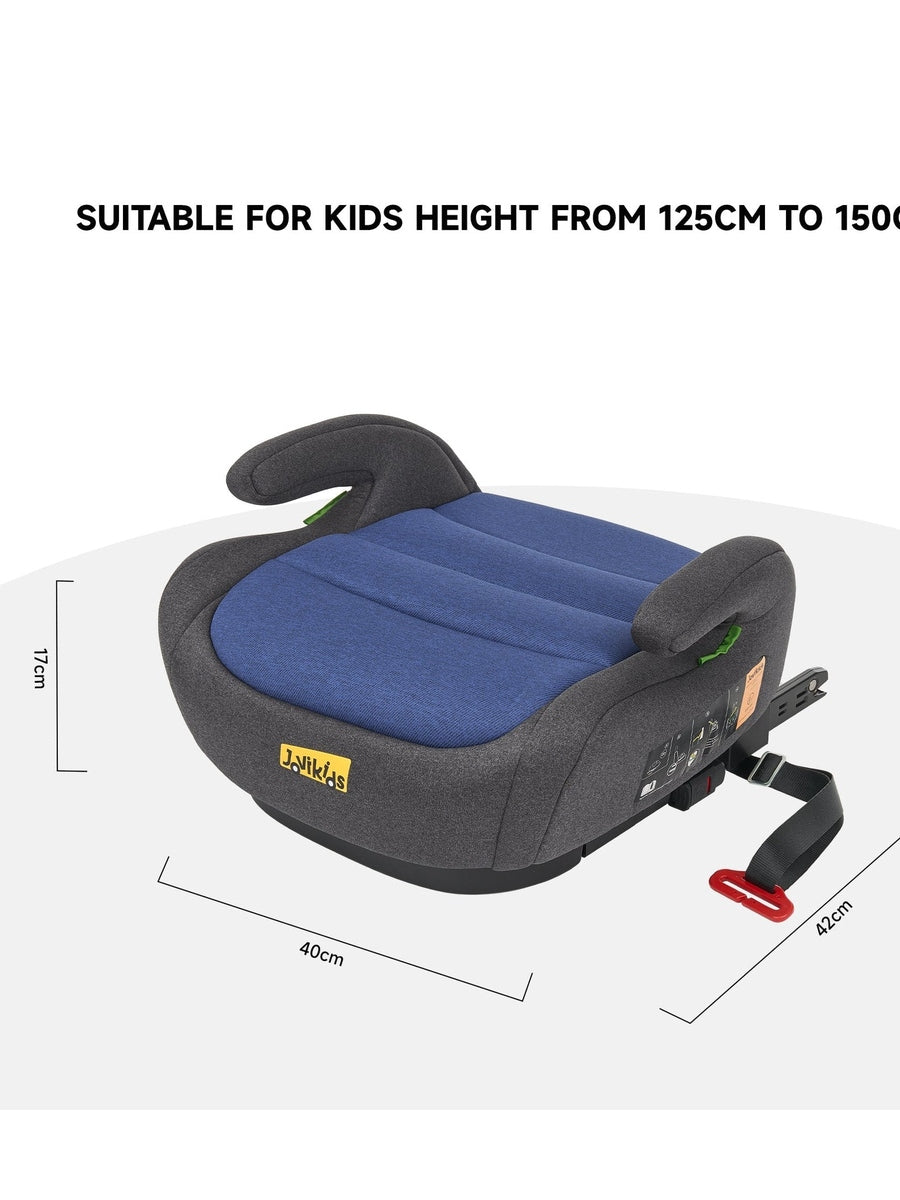 Jovikids OHHO + i-Size Car Seat Booster, ISOFIX from 3 to 12 Years- Blue