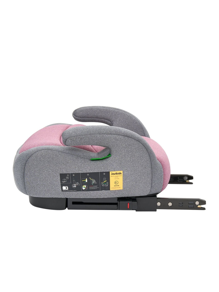 Jovikids OHHO i-Size Car Seat Booster, ISOFIX from 3 to 12 Years- Pink