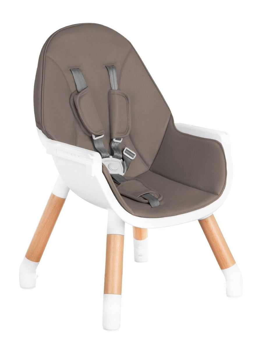 KikkaBoo Multi 3 in 1 Wooden Baby Highchair Table Set 4-Position Tray Dark Beige KikkaBoo Mama's Joy