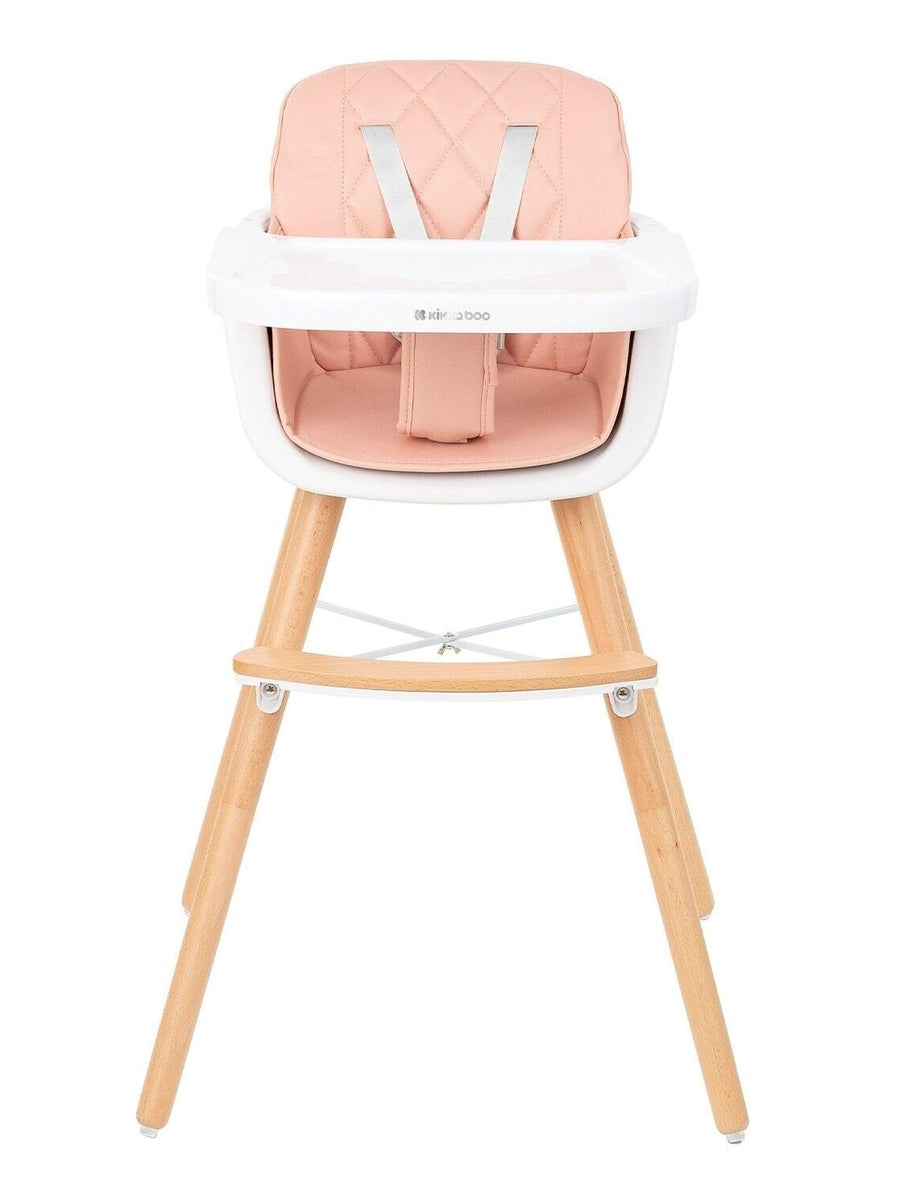 KikkaBoo Woody 2 in 1 Highchair Can Later Be Converted To A Chair Pink KikkaBoo Mama's Joy