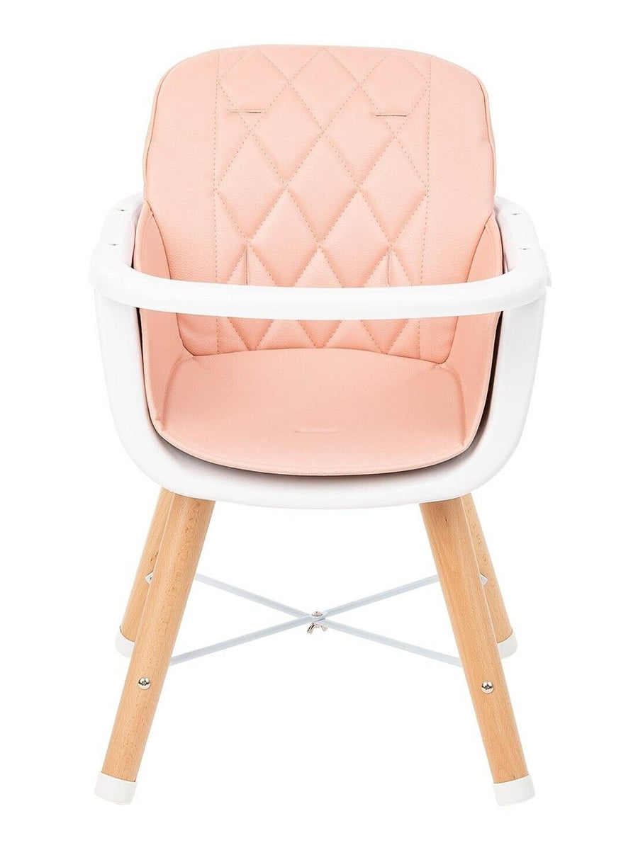 KikkaBoo Woody 2 in 1 Highchair Can Later Be Converted To A Chair Pink KikkaBoo Mama's Joy