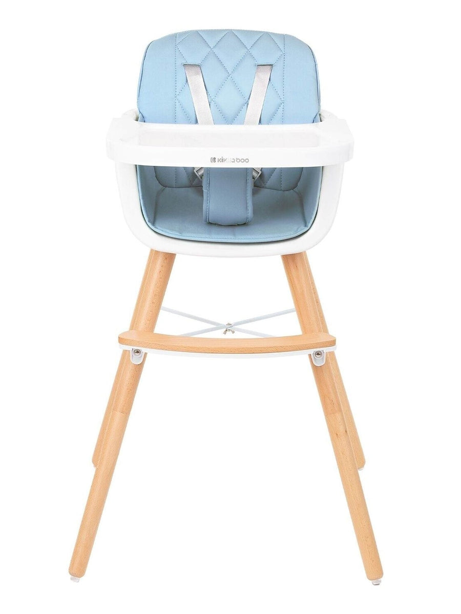 KikkaBoo Woody 2 in 1 Highchair Can Later Be Converted To A Chair - Blue