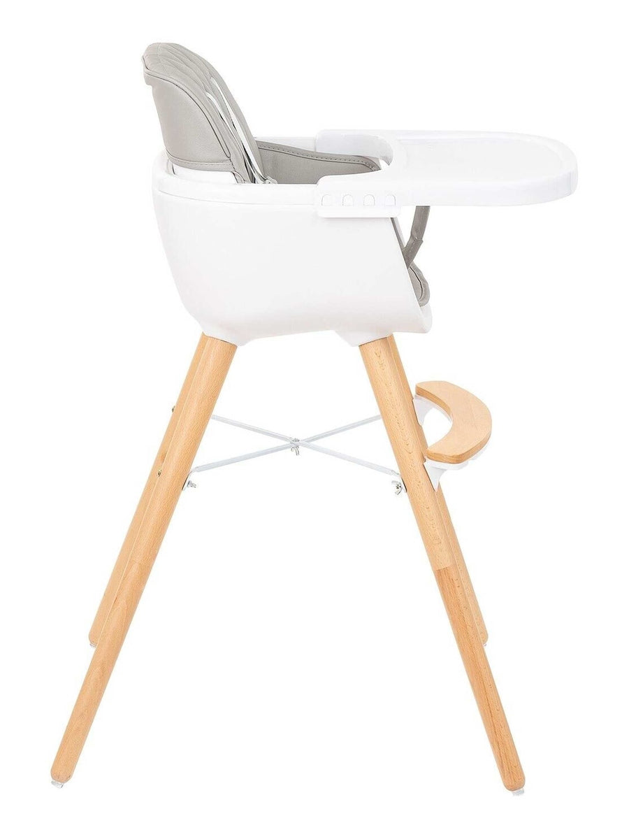 KikkaBoo Woody 2 in 1 Highchair Can Later Be Converted To A Chair - Grey KikkaBoo Mama's Joy